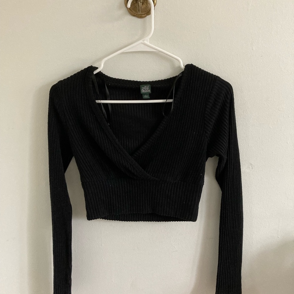 wild fable cropped wrap top